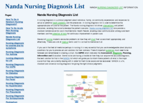 nanda nursing diagnosis list | nanda nursing diagnosis list 